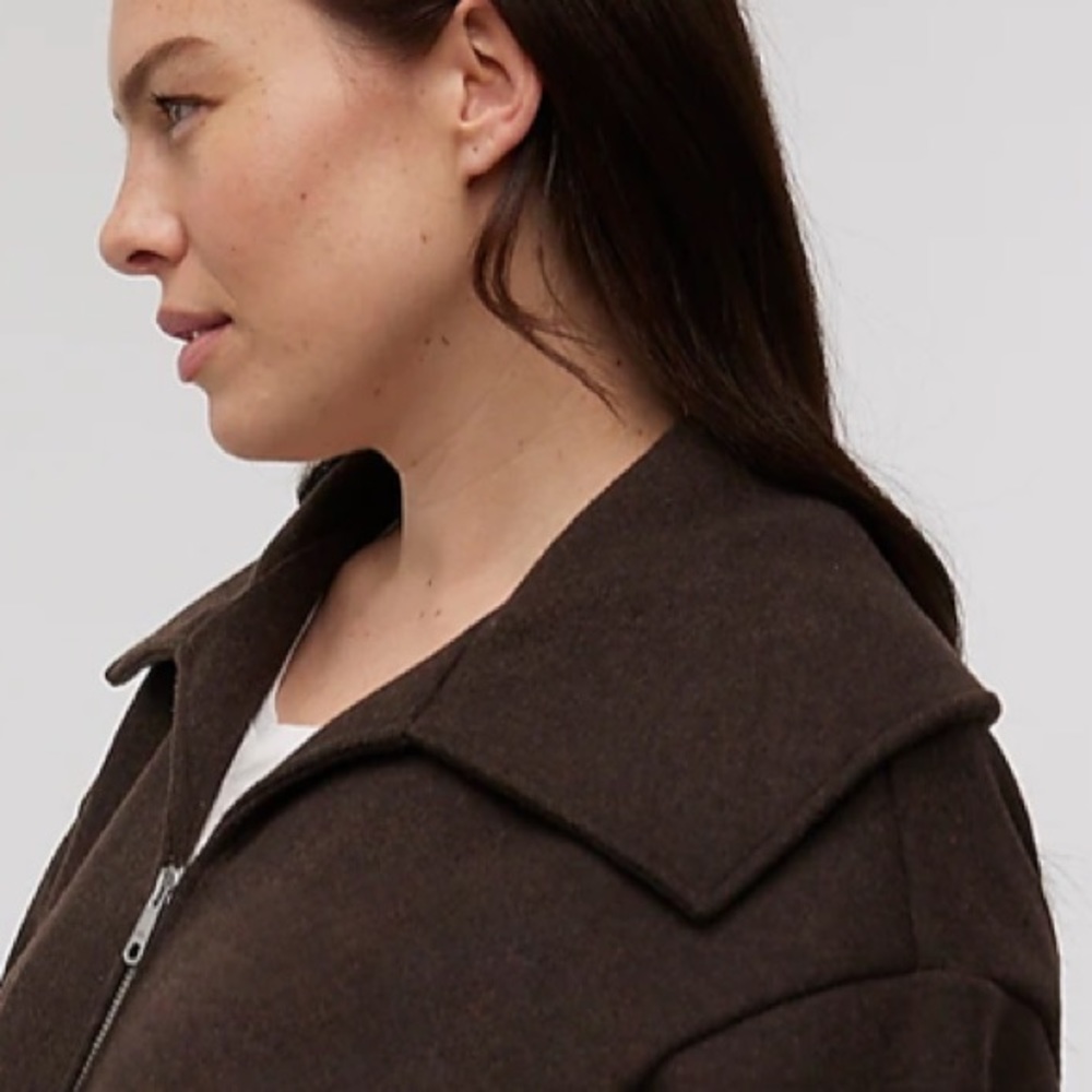 NWT Madewell AVA Zip-Front Shawl Bomber Jacket - Picture 6 of 6